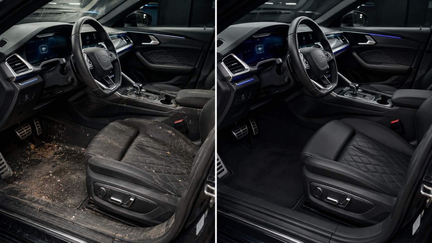 Dashboard before and after detail